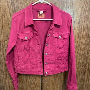 Levi Strauss Jean Jacket, Size Large, Magenta.